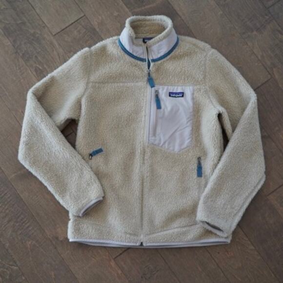 Patagonia Classic Retro X Fleece Jacket Cream Womens Size Large - Picture 2 of 7